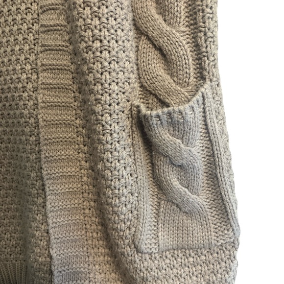 Dreamers | Rose Orange Chunky Knit Cardigan Sweater Warm Women Size XL - Picture 4 of 5